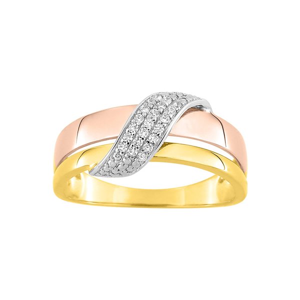 Bague oxyde(s) de zirconium Or Jaune 750