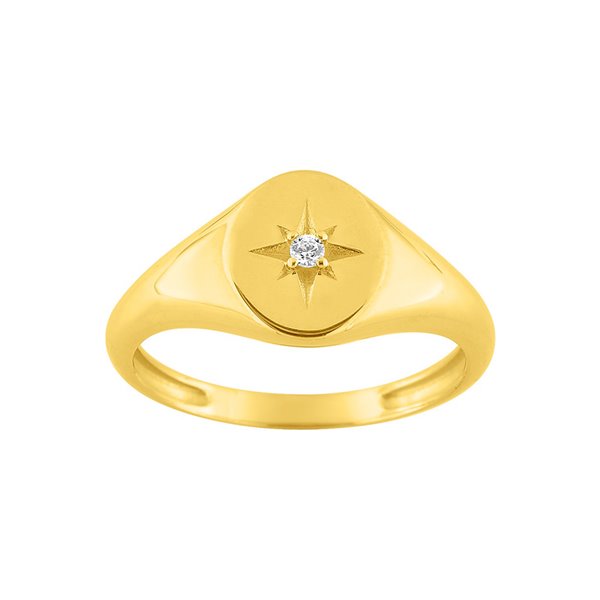 Bague oxyde(s) de zirconium Or Jaune 750