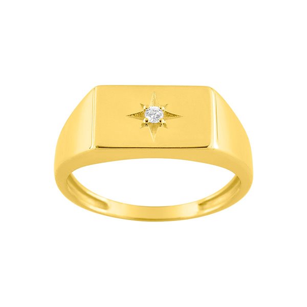 Bague oxyde(s) de zirconium Or Jaune 750