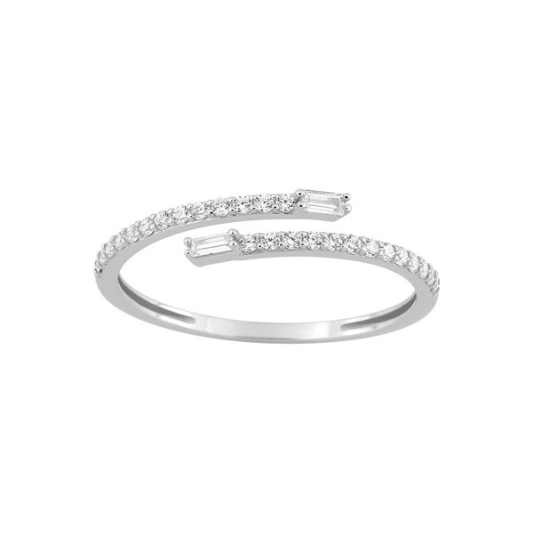 Bague oxyde(s) de zirconium Or Blanc 750