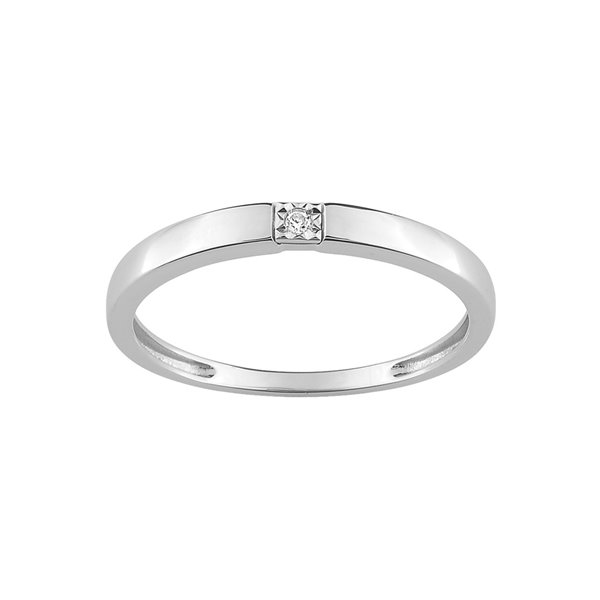 Bague diamant 0.01ct Or Blanc 750