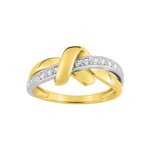 Bague oxyde(s) de zirconium Or Jaune 750 rhodiée