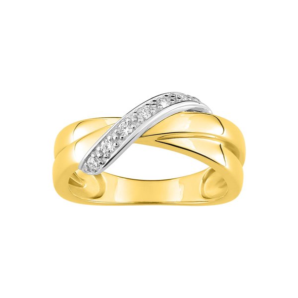 Bague oxyde(s) de zirconium Or Jaune 750 rhodiée