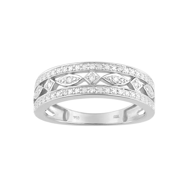 Bague diamant 0.05ct Or Blanc 750