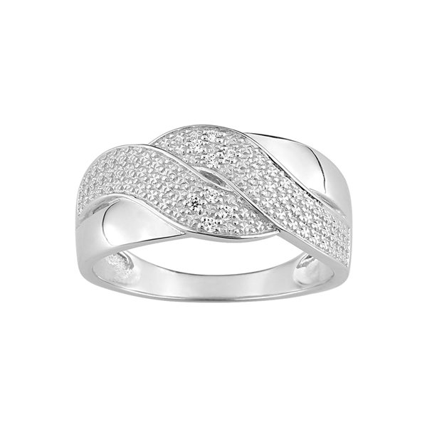 Bague diamant 0.04ct Or Blanc 750