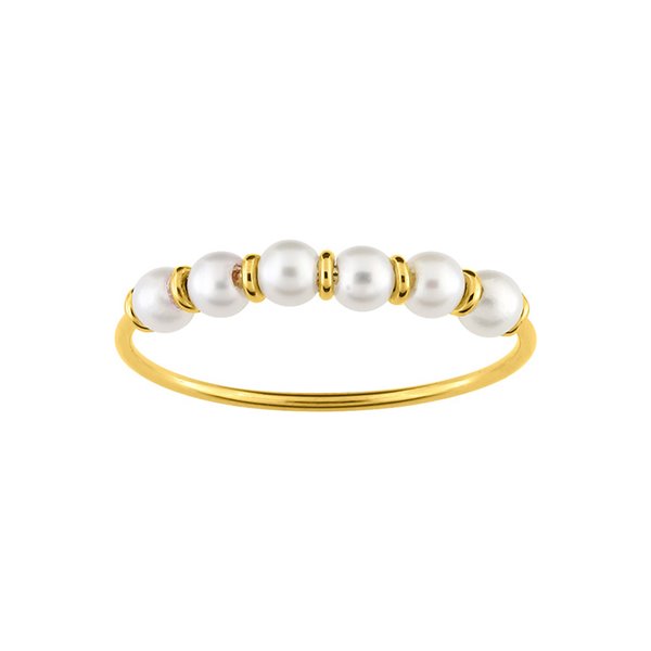 Bague perle de culture d'eau douce Or Jaune 750