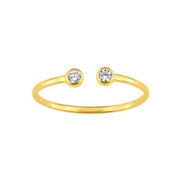 Bague oxyde(s) de zirconium Or Jaune 750