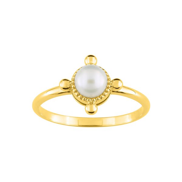 Bague perle de culture d'eau douce Or Jaune 750