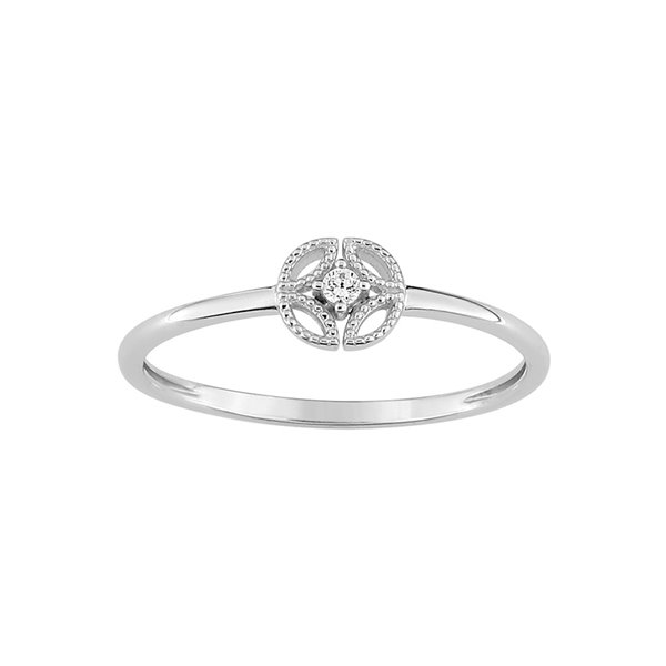 Bague diamant 0.02ct Or Blanc 750