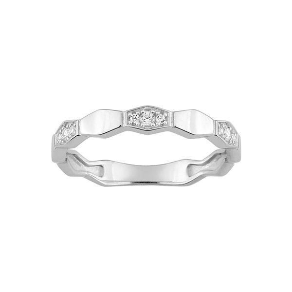 Bague diamant 0.08ct Or Blanc 750