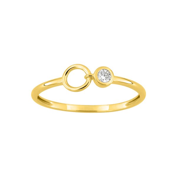 Bague diamant 0.06ct Or Jaune 750