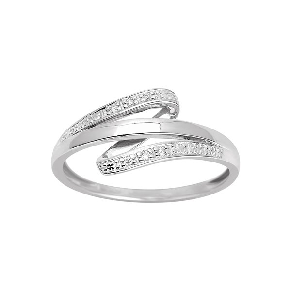 Bague diamant 0.02ct Or Blanc 750