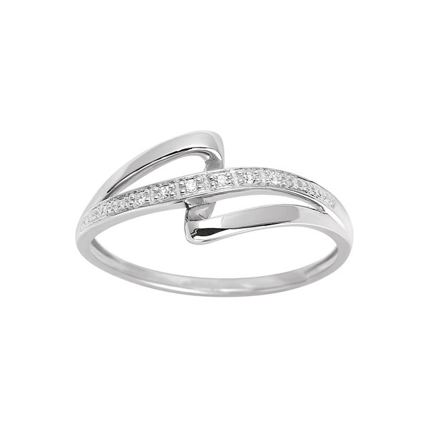 Bague diamant 0.02ct Or Blanc 750