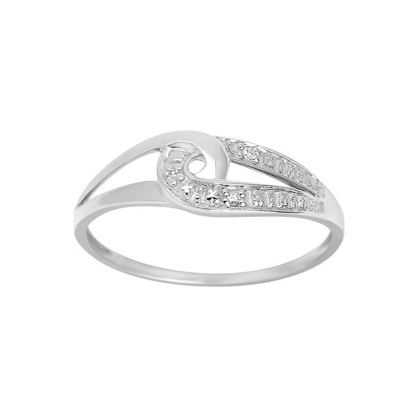 Bague diamant 0.01ct Or Blanc 750