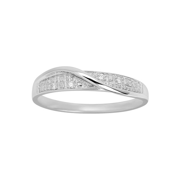 Bague diamant 0.02ct Or Blanc 750