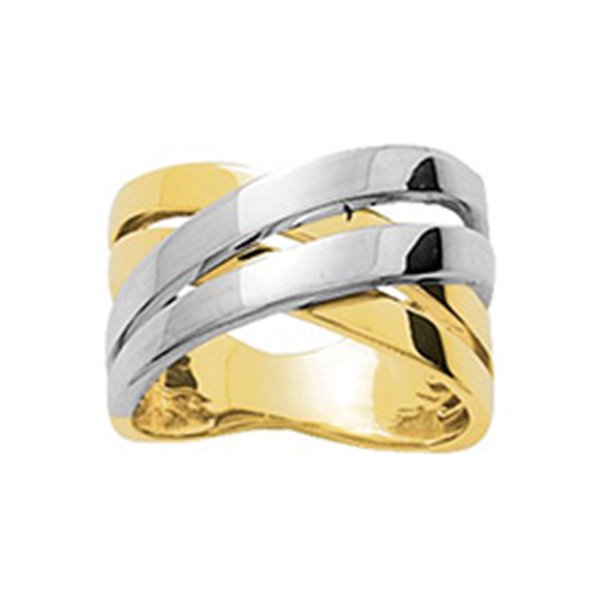 Bague fantaisie Or Jaune et blanc Or 750