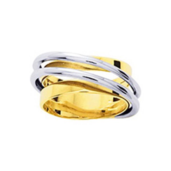 Bague fantaisie Or Jaune et blanc Or 750