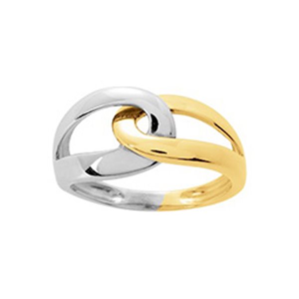 Bague fantaisie Or Jaune et blanc Or 750