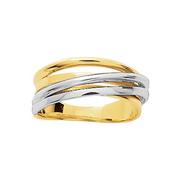 Bague fantaisie Or Jaune et blanc Or 750