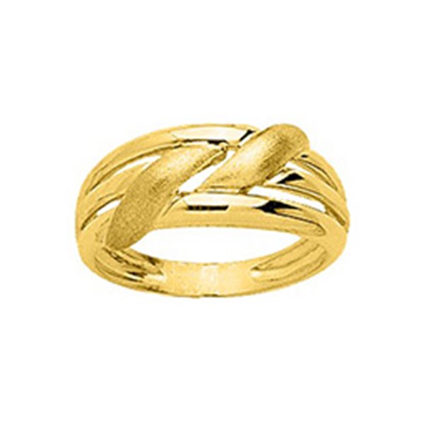 Bague sablée Or Jaune 750