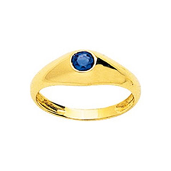 Bague Jonc anglais saphir Or Jaune 750