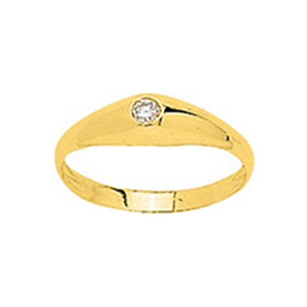 Bague jonc-anglais diamant 0.08ct Or Jaune 750