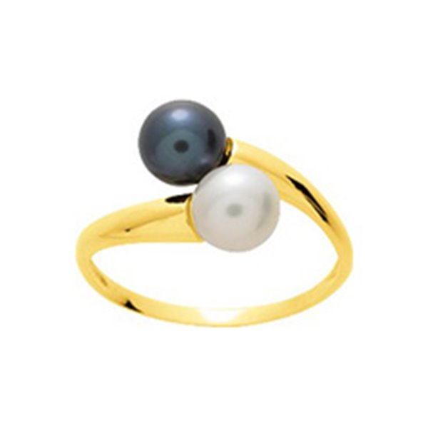 Bague perle de culture d'eau douce Or Jaune 750