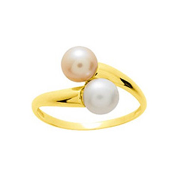 Bague perle de culture d'eau douce Or Jaune 750