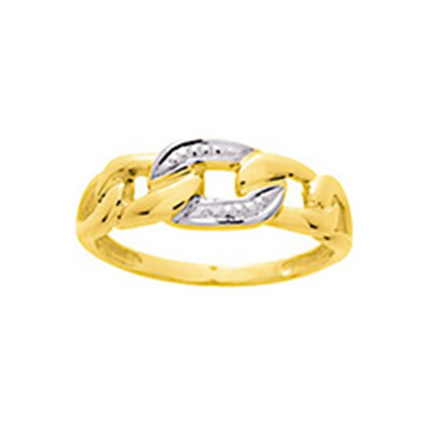 Bague fantaisie Or Jaune 750 rhodiée