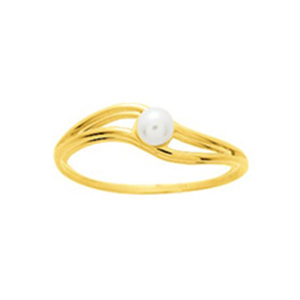 Bague perle de culture d'eau douce Or Jaune 750