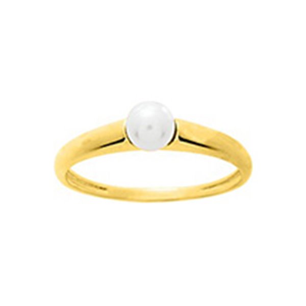 Bague perle de culture d'eau douce Or Jaune 750