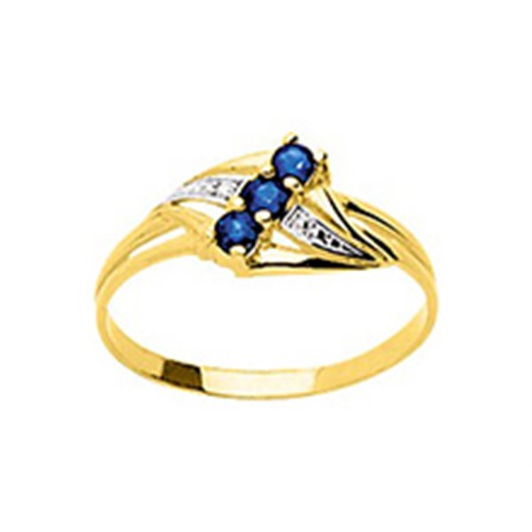 Bague saphir Or Jaune 750 rhodiée