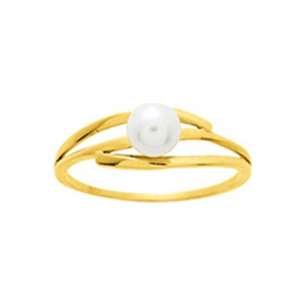 Bague perle de culture d'eau douce Or Jaune 750