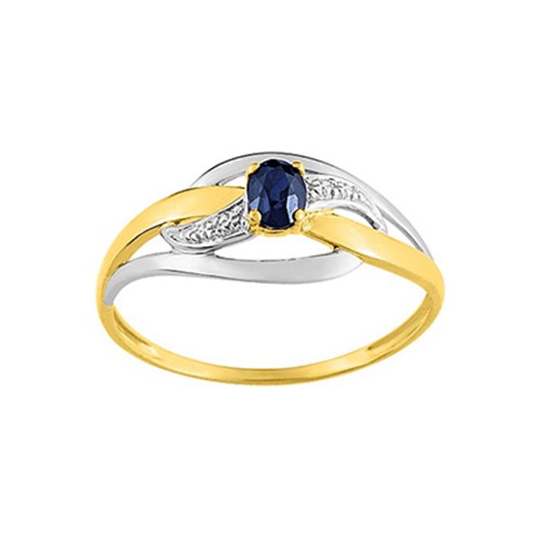 Bague saphir Or Jaune 750 rhodiée