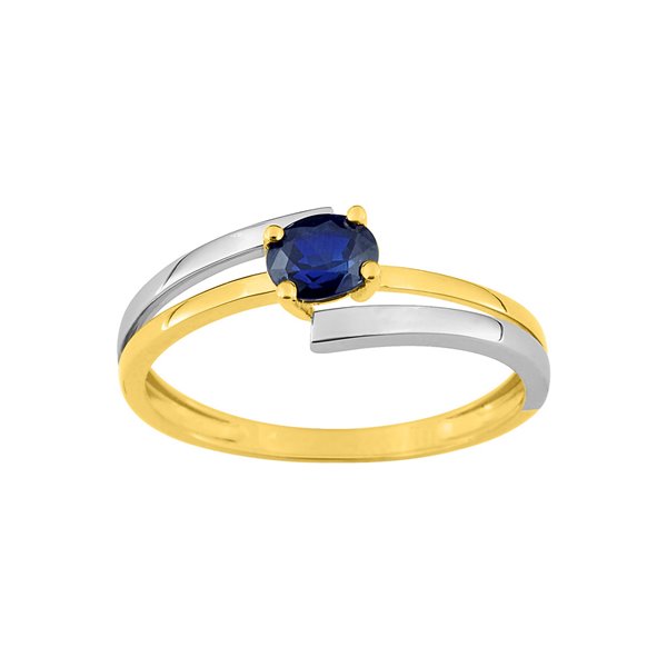 Bague saphir Or Jaune 750 rhodiée