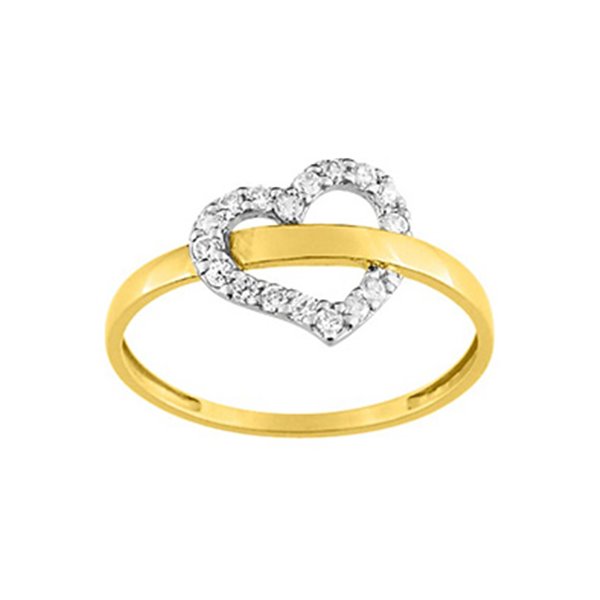 Bague oxyde(s) de zirconium Or Jaune et blanc Or 750