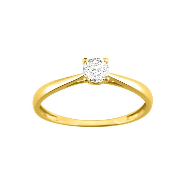 Bague oxyde(s) de zirconium Or Jaune 750