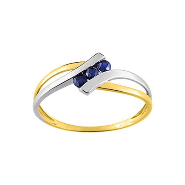 Bague saphir Or Jaune 750 rhodiée