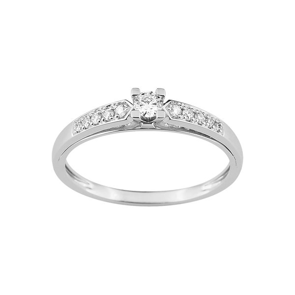 Bague diamant 0.18ct Or Blanc 750