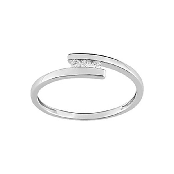 Bague diamant 0.06 Or Blanc 750