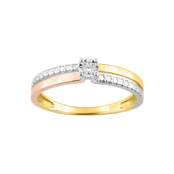 Bague diamant 0.04ct Or Jaune 750