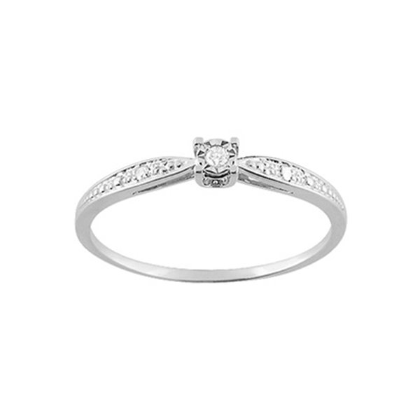 Bague diamant 0.03ct Or Blanc 750