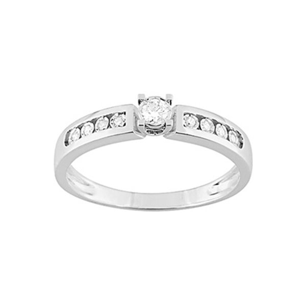 Bague diamant 0.07+0.040.11ct Or Blanc 750