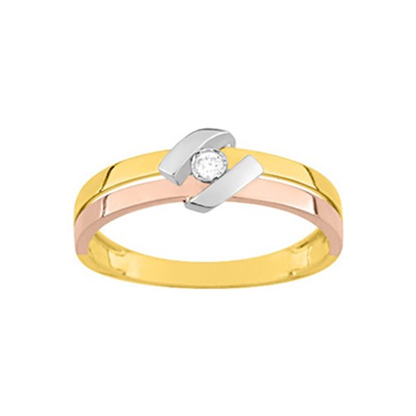 Bague diamant 0.03 Or Jaune 750