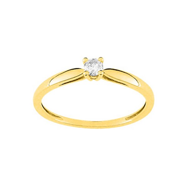 Bague diamant 0.10 Or Jaune 750