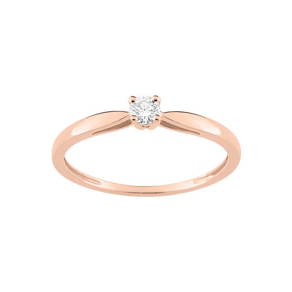 Bague diamant 0.10ct Or Rose 750