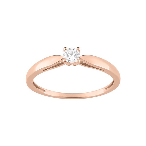 Bague diamant 0.14ct Or Rose 750