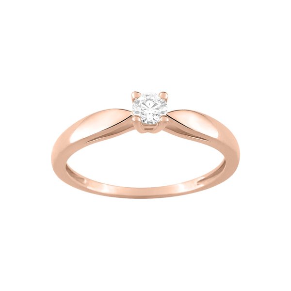 Bague diamant 0.16ct Or Rose 750