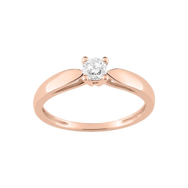 Bague diamant 0.20ct Or Rose 750