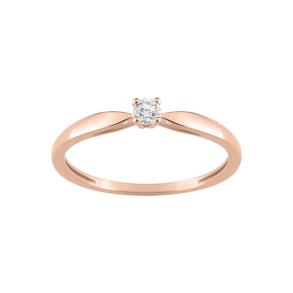 Bague diamant 0.08ct Or Rose 750